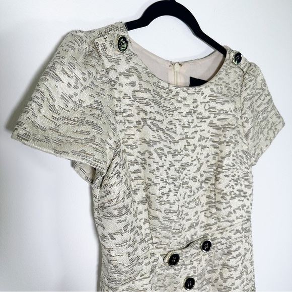 Moulinette Soeurs x Anthropologie April Textured-Jacquard Gold Dress Size 2 - Picture 5 of 16